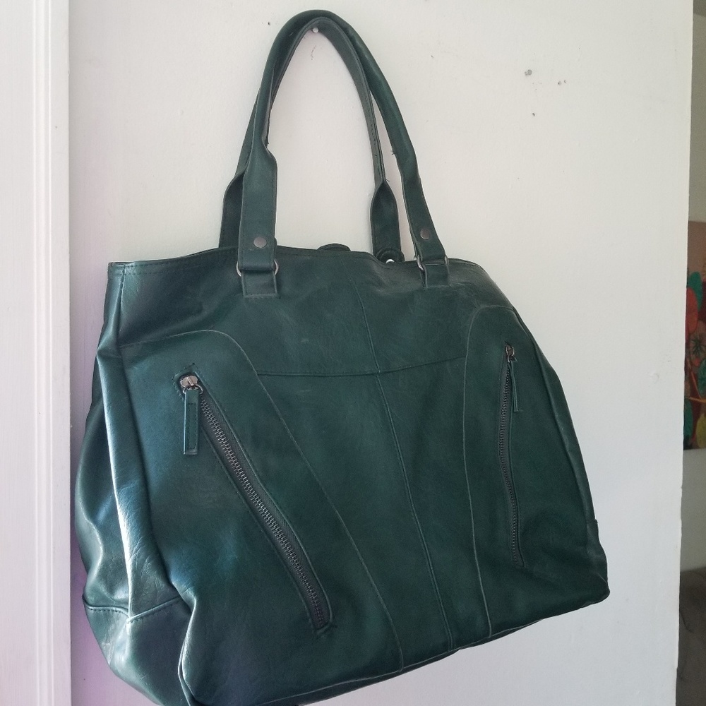 Large Teal Satchel Carry All Bag